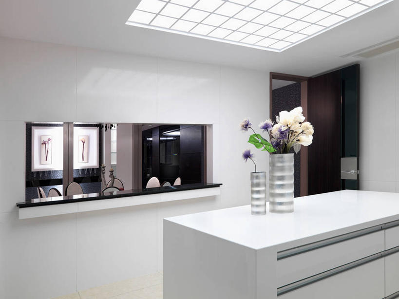 无人,家,横图,室内,厨房,建筑,台湾,亚洲,干净,现代,白色,插花,隔断,建造,台南,设计