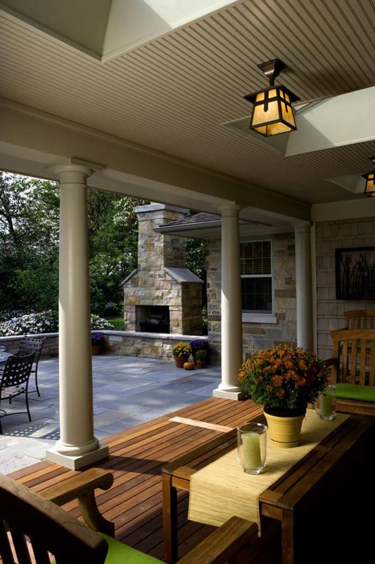 露台,竖图,室外,壁炉,阳台,院子,石墙,秋天,露天阳台,门廊