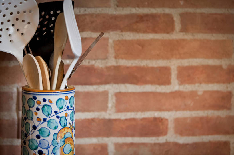 无人,横图,室内,留白,花瓶,美国,木制,砖,勺子,木制品,调羹,汤匙,北美,加利福尼亚,刮刀