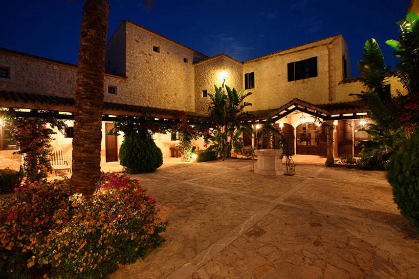 无人,家,横图,方图,室外,建筑,西班牙,欧洲,房屋,庭院,球场,黄昏,建造,照亮