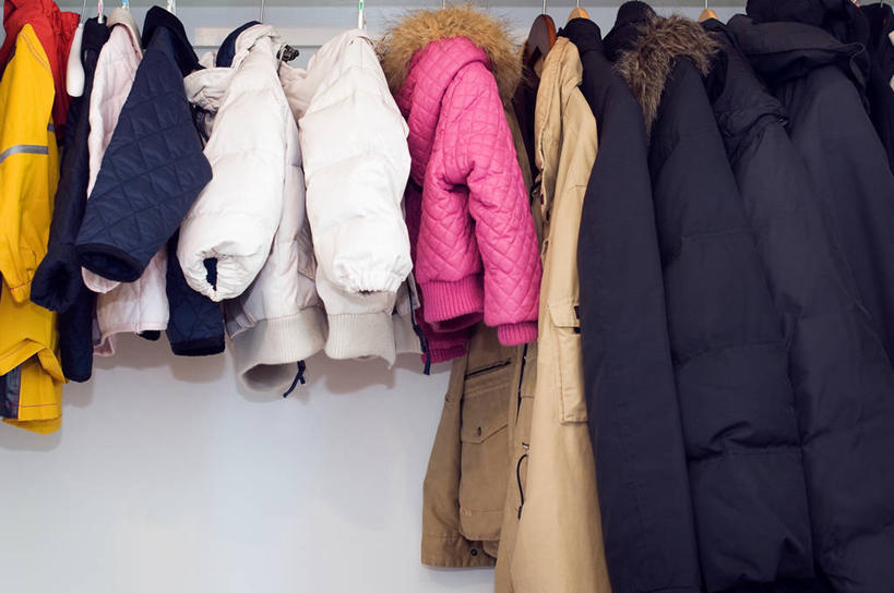 无人,横图,室内,时尚,美国,吊挂,悬挂,壁橱,挂,衣服,北美,马里兰,茄克