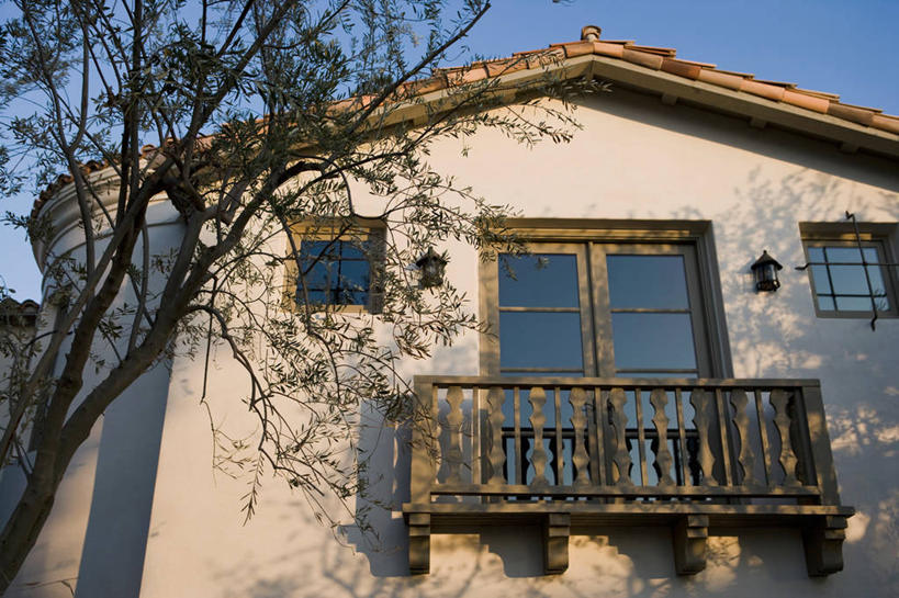 无人,家,横图,室外,白天,门,阳台,建筑,日光,美国,小的,房屋,门口,建造,北美,加利福尼亚,当代,门廊,油橄榄树