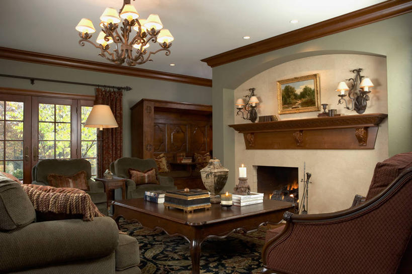 横图,壁炉,拱门,模具,水晶吊灯,塑造