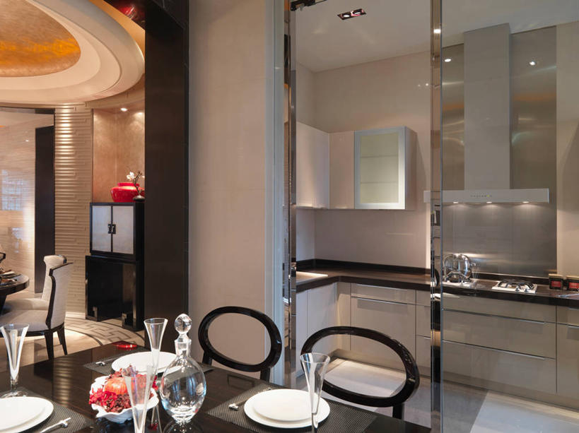 无人,家,横图,室内,餐桌,厨房,家具,桌子,建筑,上海,亚洲,现代,建造,当代