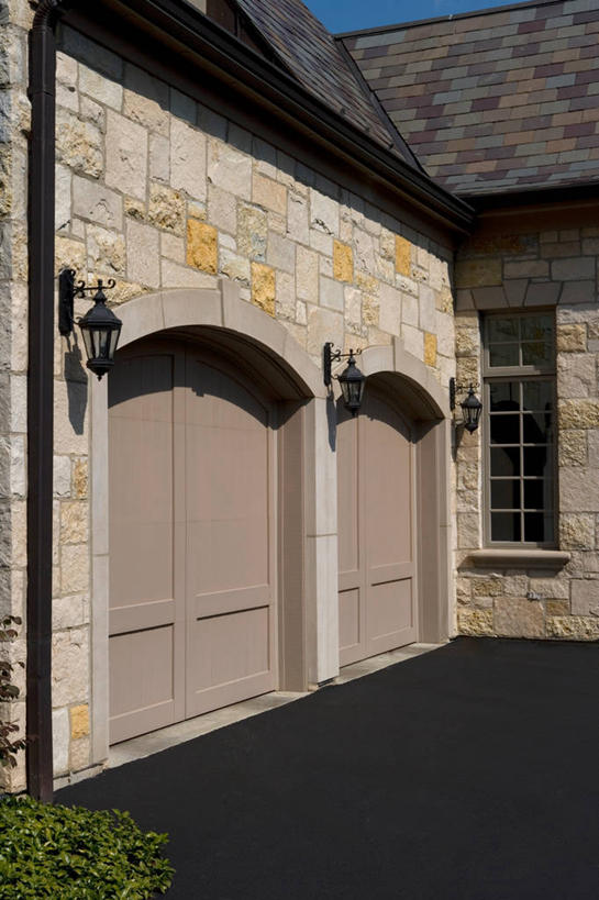 室外,车库,窗户,车道,米色,石灰石