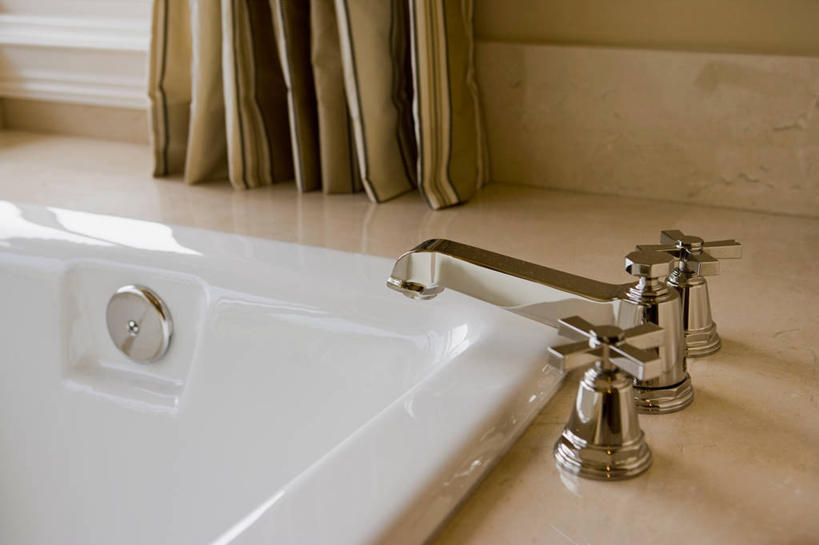 无人,家,横图,室内,浴室,建筑,美国,水龙头,现代,浴盆,建造,北美,加利福尼亚,化妆室,铬合金,厕所,当代