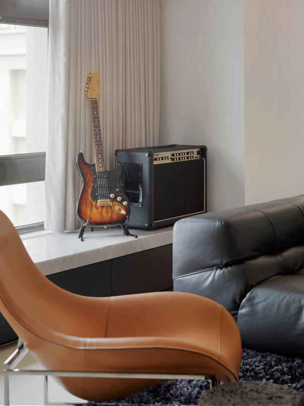 无人,家,竖图,室内,白天,家具,建筑,台湾,日光,亚洲,电吉他,皮革,音乐,现代,建造,起居室,台北,当代
