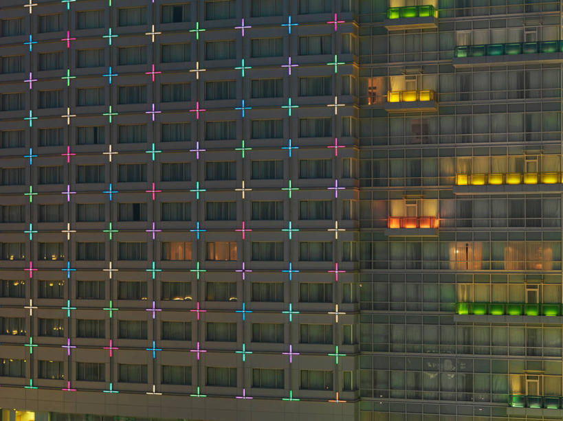 无人,横图,室外,建筑,上海,亚洲,格子,光,现代,建造,荧光