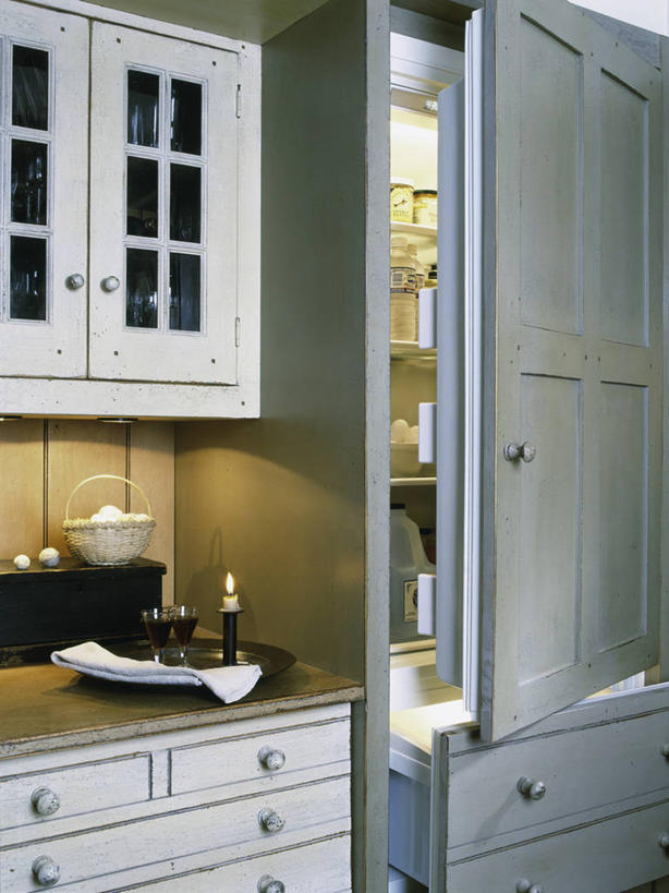 葡萄酒,家,重复,厨房,反射,木制,冰箱,房屋,食品,盘子,毛巾,打开,冰柜,涂料,照亮,开启,用具