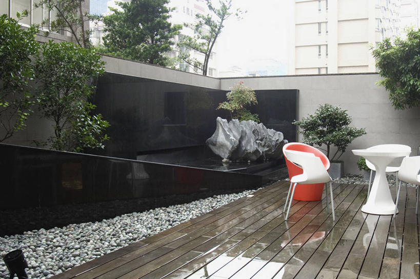 无人,露台,横图,室外,白天,水,雨,家具,阳台,桌子,建筑,台湾,日光,亚洲,湿,院子,现代,建造,台北,露天阳台,当代,门廊