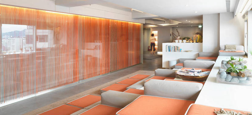 无人,横图,全景,室内,台湾,亚洲,现代,灰色,橙色,明亮,等候室,台北,当代