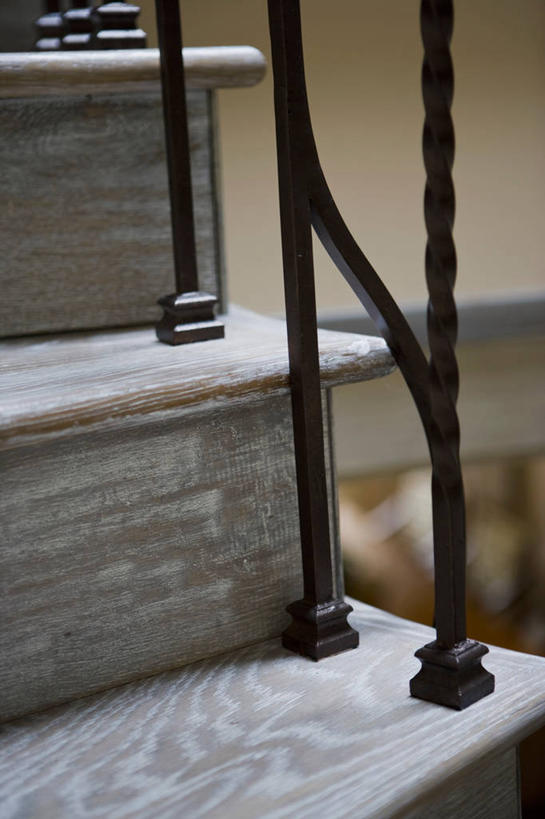 无人,栏杆,竖图,室内,楼梯,建筑,美国,建造,北美,加利福尼亚,橡树,铁艺,建筑材料,硬木