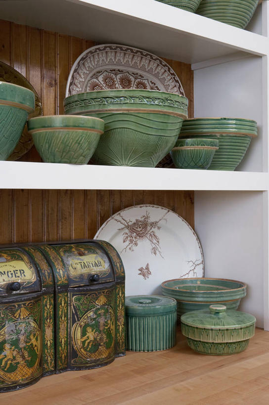 竖图,厨房,褐色,绿色,陶器,锡,收集,粗陶