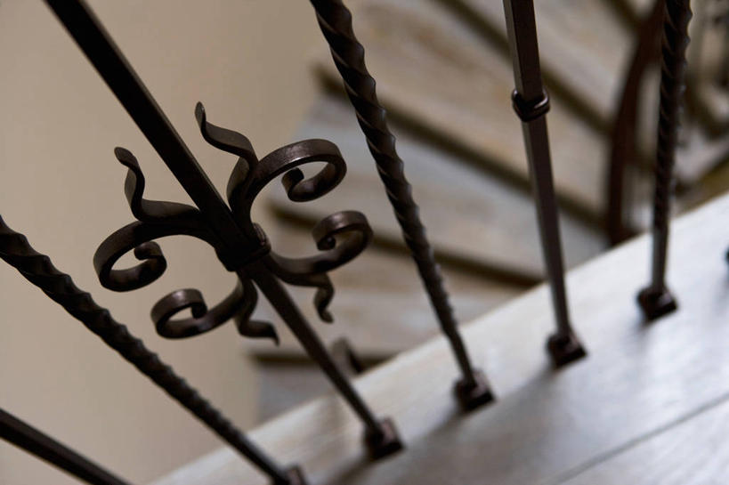 无人,栏杆,横图,室内,特写,建筑,美国,建造,北美,加利福尼亚,铁艺,设计