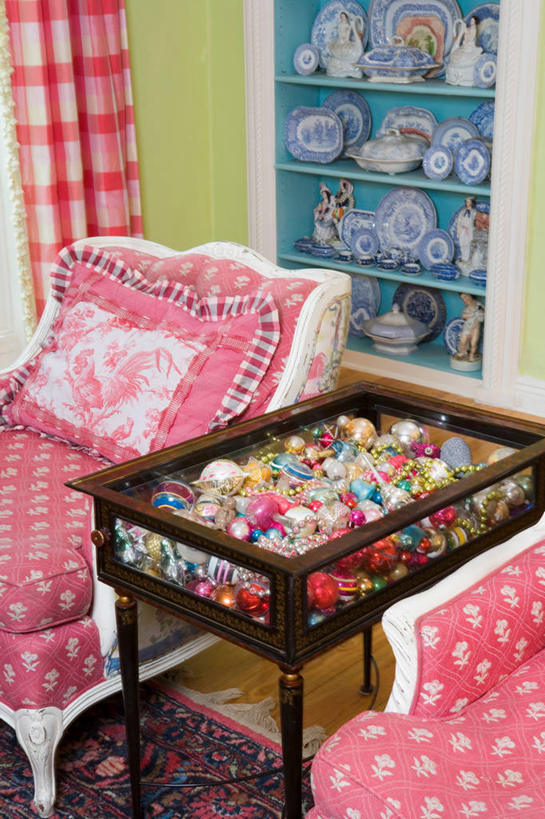 圣诞节,覆盆子,起居室,收集,陈列柜,式样