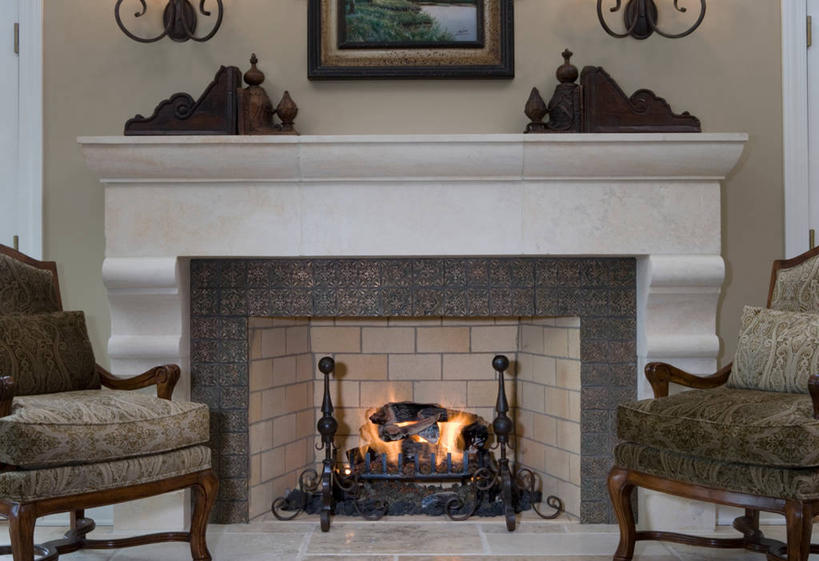 壁炉,瓷砖,起居室,石灰石,式样