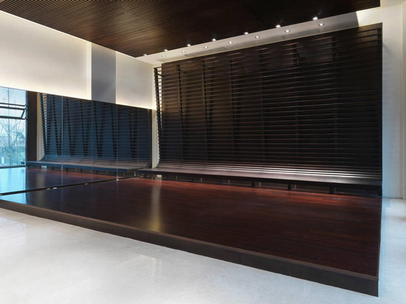 无人,横图,室内,白天,留白,锻炼,镜子,建筑,日光,亚洲,活动,建筑材料,硬木