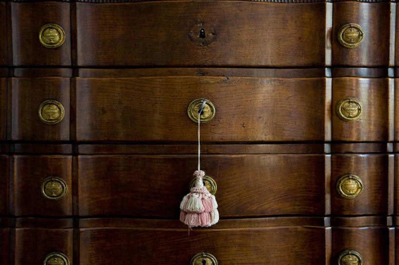 无人,横图,室内,家具,抽屉,美国,吊挂,悬挂,木制,钥匙,梳妆台,挂,锁,北美,加利福尼亚,好莱坞,穗