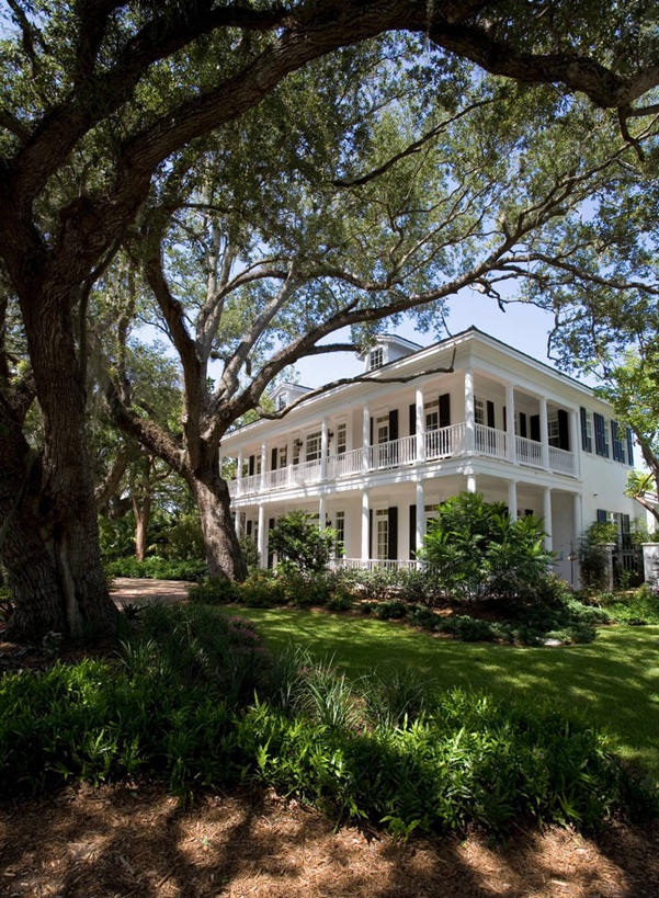 无人,家,竖图,室外,白天,阳台,建筑,日光,美国,房屋,南,建造,北美,种植园,佛罗里达,门廊,森林别墅