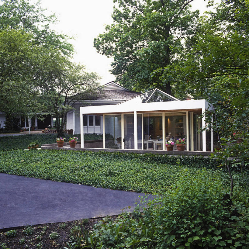 家,草坪,花盆,房屋,天窗,车道,现代,水泥,花,树,驾驶,当代