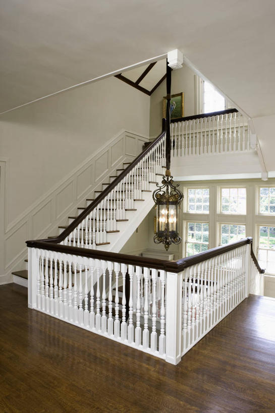 栏杆,地板,楼梯,着陆,灯具,纺锤