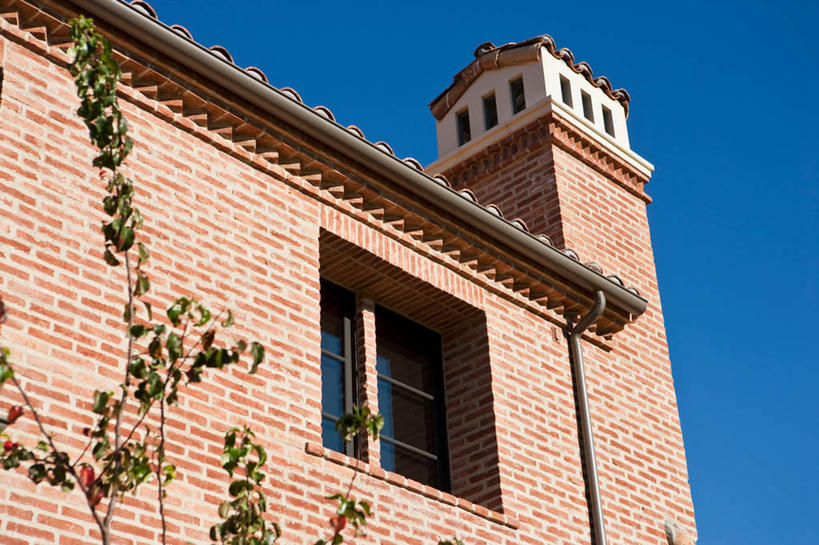 无人,家,横图,室外,白天,建筑,日光,美国,砖,房屋,塔,红色,建造,排水沟,北美,加利福尼亚,建筑材料