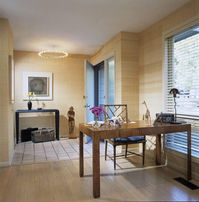 壁纸,地板,天花板,手提箱,瓷砖,正门,地面,干净,现代,书桌,行李,灯具,百叶帘,海草,简单,当代