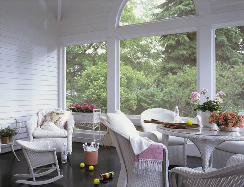 室外,吃饭,饭厅,白色,夏天,涂料,天竺葵,柳条,门廊