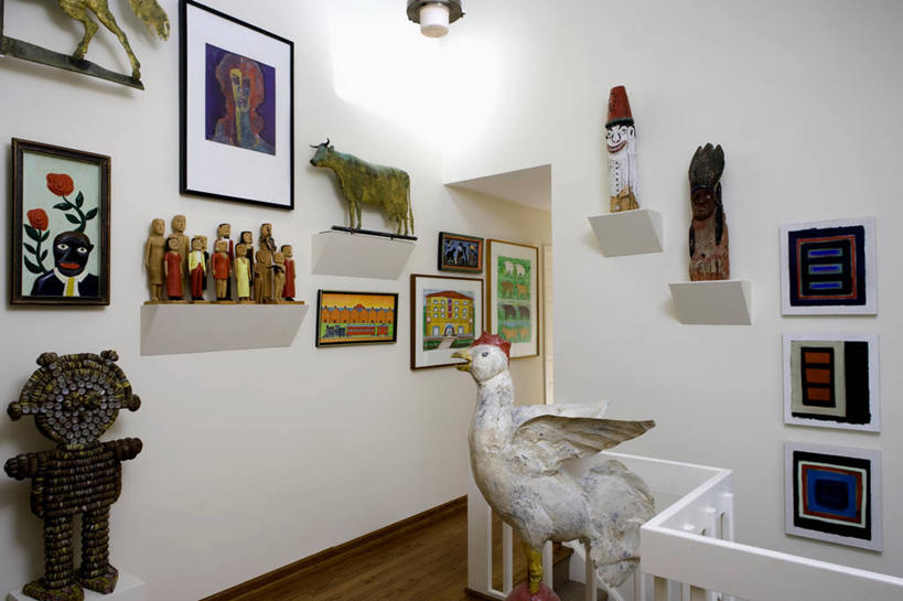 地板,现代,白色,古董,锡,收集,母牛,风标,当代