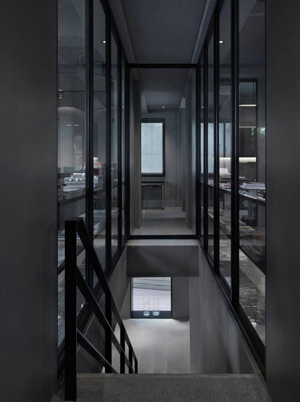 无人,办公室,栏杆,竖图,室内,窗户,楼梯,建筑,台湾,亚洲,现代,灰色,建造,工业建筑,台北,上装