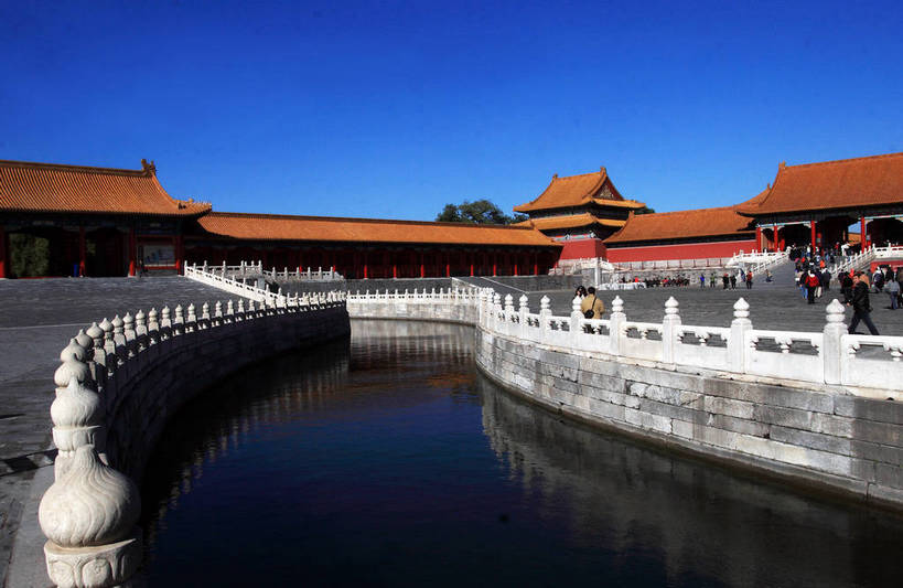 东方人,故宫,栏杆,横图,室外,白天,正面,旅游,度假,河流,名胜古迹,水,标志建筑,道路,地标,建筑,路,公路,北京,中国,亚洲,游客,遗迹,河水,水流,围栏,交通,首都,黄种人,古迹,文物,娱乐,建设,古建筑,护栏,旅客,蓝色,蓝天,天空,紫禁城,天,享受,休闲,旅游胜地,放松,古文明,东亚,中华人民共和国,北京市,京,北平,华北地区,北京故宫博物院,金水河,内金水河,玉带河,亚洲人,马路,半身,彩图,bjzqp1