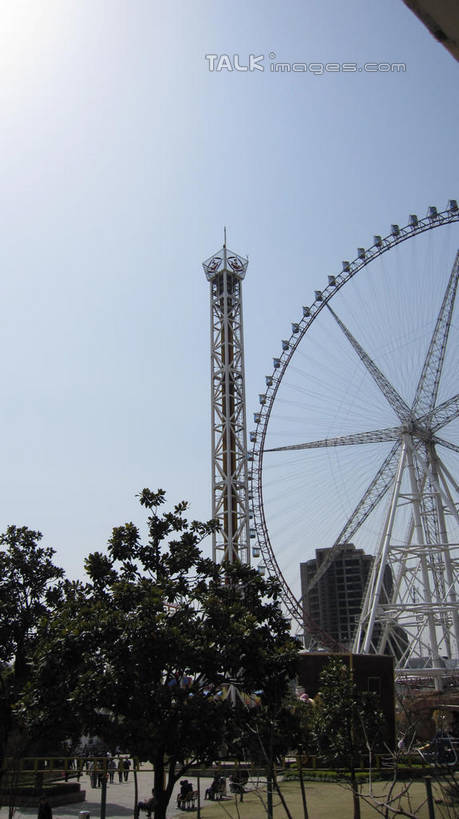 无人,游乐园,竖图,室外,白天,仰视,度假,游戏,美景,植物,城市风光,城市,游乐场,上海,中国,亚洲,阴影,光线,影子,景观,摩天轮,玩,娱乐,树,树木,蓝色,绿色,蓝天,天空,阳光,自然,天,享受,休闲,景色,放松,游乐设施,锦江乐园,生长,晴朗,成长,活动,申,发泄,消遣,智力,东亚,闵行区,上海市,万里无云,费里斯大转轮,中华人民共和国,沪,华东地区,宣泄,乐园,主题公园,游艺设施,晴空,晴空万里,玩耍,嬉戏,彩图,低角度拍摄,人造公园,主题乐园,shslj1