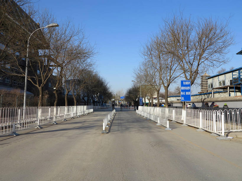 无人,学校,教学楼,栏杆,横图,室外,白天,正面,消失点,旅游,度假,植物,标志建筑,道路,地标,建筑,路,路灯,指示牌,公路,照明,北京,中国,亚洲,阴影,光线,标志,路标,影子,围栏,灯光,交通,首都,娱乐,标识,建设,校园,护栏,路牌,灯,树,树木,蓝色,绿色,蓝天,天空,阳光,自然,天,享受,休闲,教室,旅游胜地,放松,生长,晴朗,成长,照亮,照明设备,东亚,海淀区,万里无云,中华人民共和国,北京市,京,北平,华北地区,晴空,晴空万里,马路,彩图,没影点,灭点,教学大楼,北大,北京大学,京师大学堂,颐和园路,shslj1