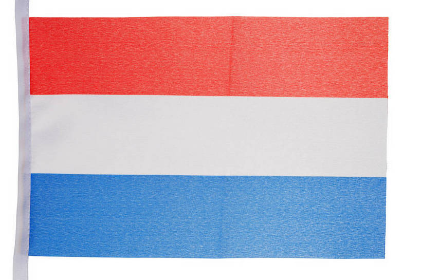无人,横图,室内,特写,白天,白色背景,正面,静物,旗帜,国旗,一面,阴影,反射,影子,红色,蓝色,白色,摄影,影棚,旗,彩图,影棚拍摄,拍摄,三色旗,荷兰国旗
