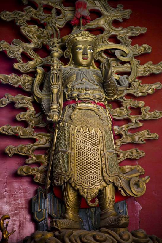 竖图,名胜古迹,建筑,中国,亚洲,朝拜,局部,地砖,雕像,房屋,历史,传统,古代,祈祷,旅游胜地,摄影,宗教,佛教,东亚,佛陀,藏传佛教,中华人民共和国,河北省,承德,古远,彩图,庙,普宁寺,bj174