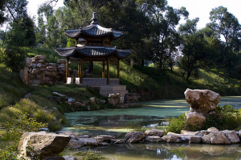 宫殿,横图,室外,白天,湖,建筑,避暑山庄,中国,亚洲,亭子,历史,古代,旅游胜地,摄影,东亚,世界文化遗产,中华人民共和国,华北地区,河北,河北省,冀,承德,承德市,古远,展馆,彩图,承德避暑山庄,承德离宫,热河行宫,bj174