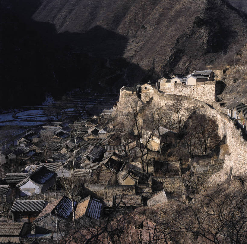 横图,彩色,白天,旅游,标志建筑,地标,建筑,中国,亚洲,民俗,建筑群,建设,民居,摄影,鸟瞰,山区,东亚,山西省,旅行,居住区,bj174