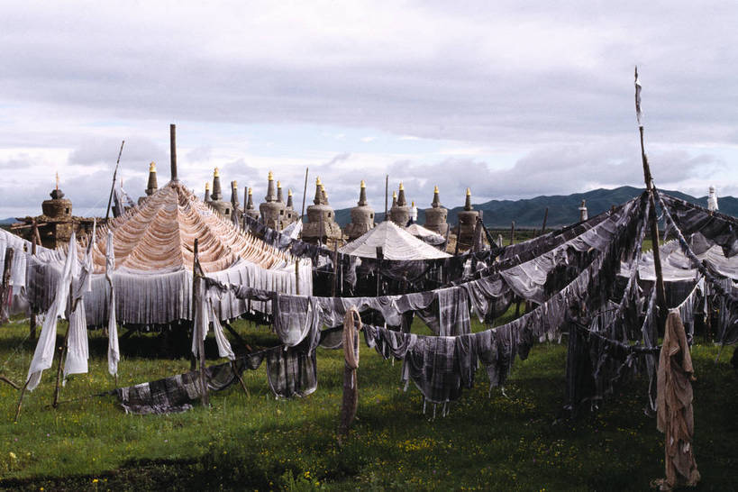 横图,中国,亚洲,历史,佛,经幡,摄影,宗教,佛教,中国文化,东亚,四川,风马旗,中华人民共和国,彩图,bj174