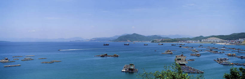 横图,全景,室外,白天,深圳,中国,亚洲,海边,船只,船舶,摄影,东亚,广东,中华人民共和国,大海,海,彩图,海港,bj174