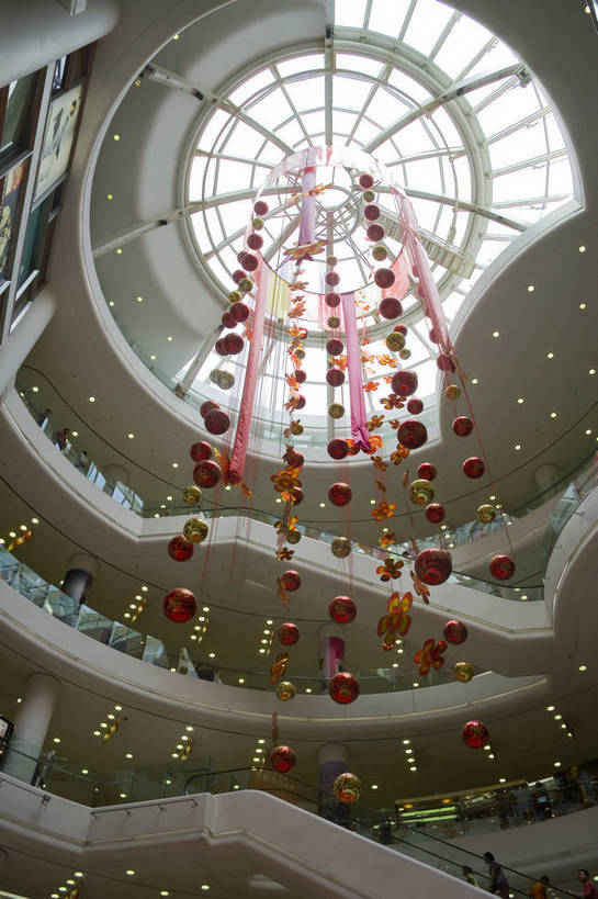 商店,竖图,彩色,室内,仰视,购物,窗户,商场,上海,中国,亚洲,装饰,天窗,摄影,东亚,中华人民共和国,bj174