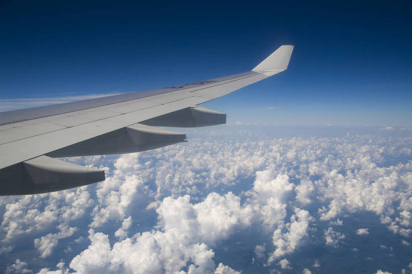 横图,彩色,室外,白天,飞机,中国,亚洲,飞行,云,机翼,白云,天空,摄影,高空,东亚,中华人民共和国,bj174