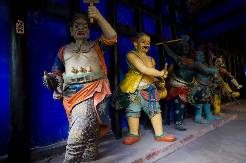 无人,横图,彩色,室内,白天,旅游,度假,名胜古迹,标志建筑,地标,建筑,雕塑,中国,亚洲,遗迹,雕像,建筑群,古典,古迹,文物,娱乐,建设,古建筑,享受,休闲,旅游胜地,放松,摄影,四川省,中国文化,古文明,东亚,中华人民共和国,旅行,丰都,丰都鬼城,传统文化,bj174