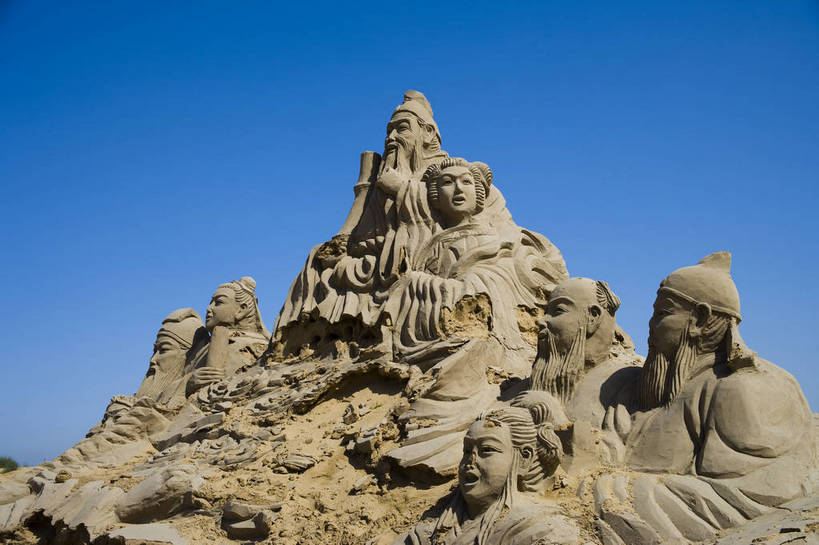 无人,横图,彩色,室外,白天,旅游,度假,名胜古迹,标志建筑,地标,建筑,雕塑,中国,亚洲,遗迹,造型,人物,雕像,古迹,文物,娱乐,建设,古建筑,享受,休闲,旅游胜地,放松,摄影,人文景观,沙雕,沙砾,古文明,东亚,宁夏,银川,中华人民共和国,西北地区,宁夏回族自治区,宁,石嘴山,石嘴山市,旅行,沙湖,沙湖生态旅游区,平罗,平罗县,bj174