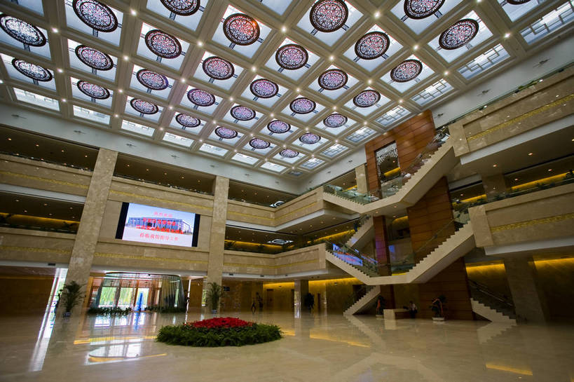 无人,博物馆,横图,彩色,室内,特写,白天,旅游,天花板,建筑,中国,亚洲,现代建筑,大堂,摄影,东亚,宁夏,银川,首府,中华人民共和国,西北地区,银川市,宁夏回族自治区,宁,旅行,金凤区,宁夏博物馆,宁夏回族自治区博物馆,bj174