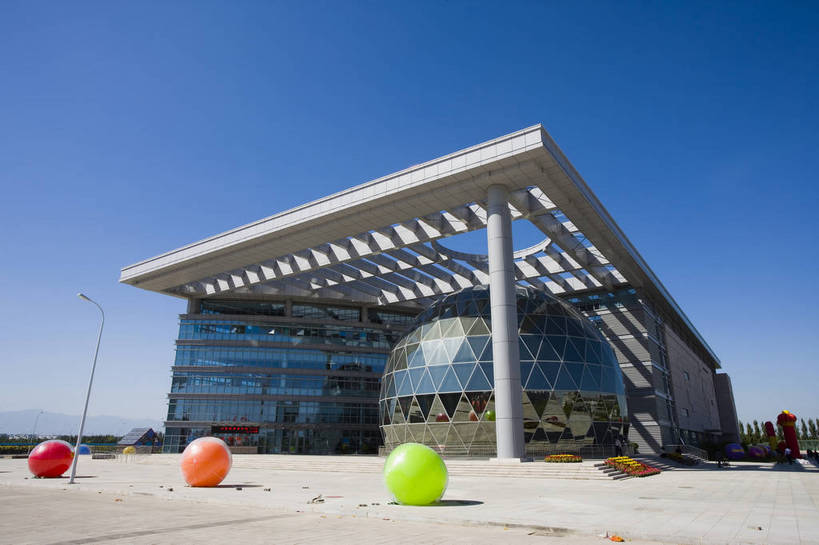 横图,彩色,室外,特写,白天,旅游,度假,美景,城市风光,城市,建筑,中国,亚洲,景观,娱乐,现代建筑,享受,休闲,景色,放松,摄影,科技馆,东亚,宁夏,银川,首府,中华人民共和国,西北地区,银川市,宁夏回族自治区,宁,旅行,金凤区,宁夏科技馆,银川科技馆,bj174