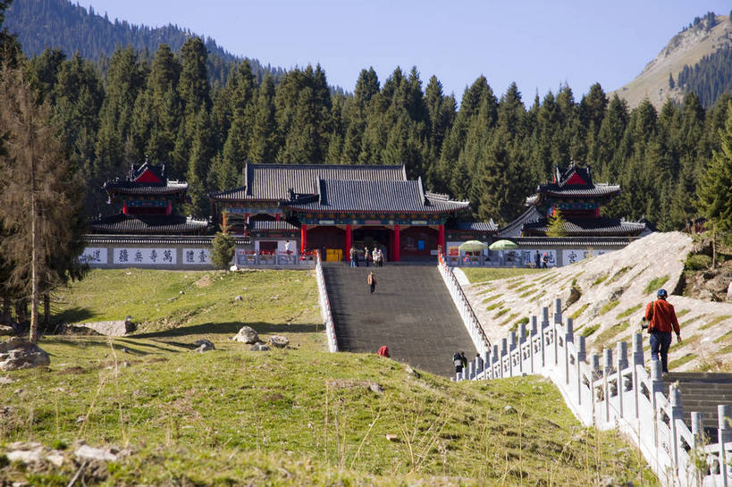 横图,彩色,室外,特写,白天,旅游,建筑,中国,亚洲,摄影,东亚,天池,天山,乌鲁木齐,新疆,中华人民共和国,旅行,bj174