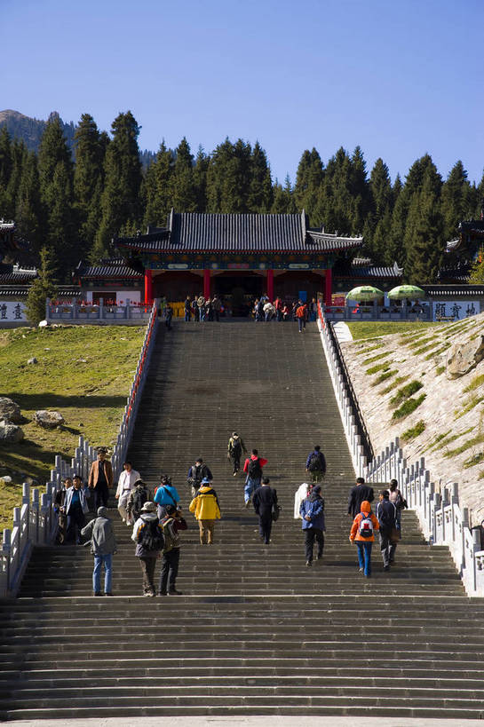 竖图,彩色,室外,特写,白天,旅游,建筑,中国,亚洲,竖,摄影,东亚,天池,天山,乌鲁木齐,新疆,中华人民共和国,旅行,bj174