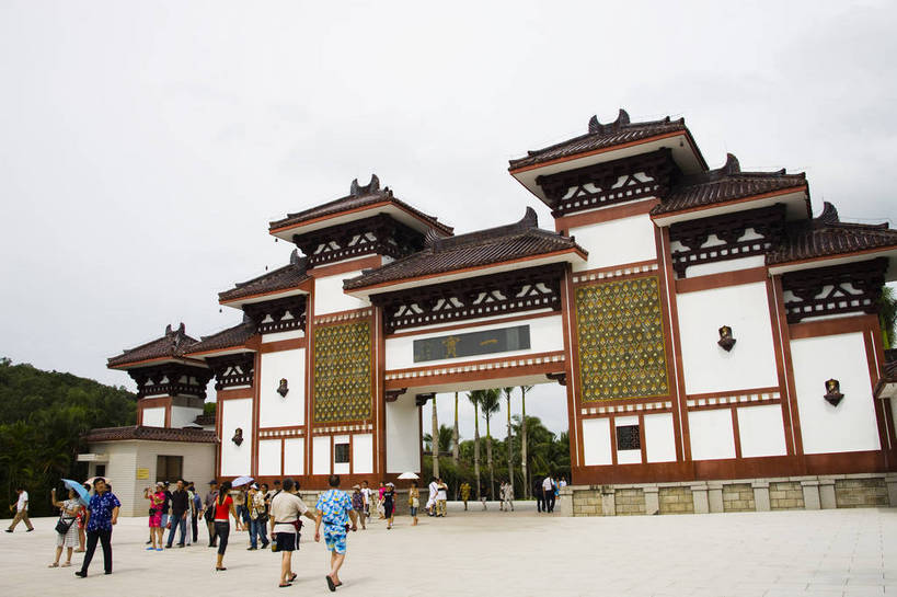 横图,彩色,室外,白天,旅游,标志建筑,地标,建筑,三亚,中国,亚洲,建筑群,古典,建设,海南,旅游胜地,摄影,中国文化,东亚,中华人民共和国,旅行,南山文化旅游区,传统文化,bj174