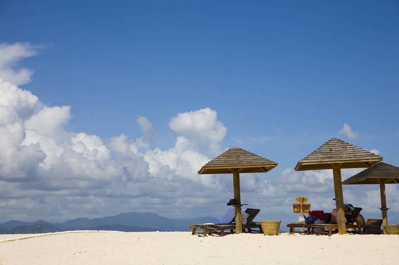 横图,彩色,室外,白天,旅游,沙滩,三亚,中国,亚洲,云,海南,天空,休闲,旅游胜地,摄影,海滨,东亚,中华人民共和国,海滩,旅行,蜈支洲岛,bj174