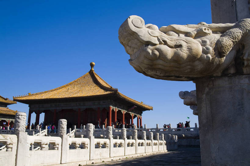 故宫,宫殿,栏杆,横图,彩色,室外,白天,名胜古迹,建筑,北京,中国,亚洲,景观,文化遗产,台阶,摄影,古代建筑,中国文化,东亚,中华人民共和国,传统文化,bj174